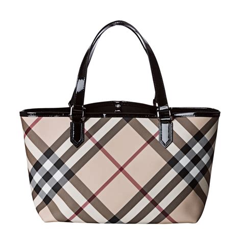 burberry womens bag white logo|burberry check tote bag.